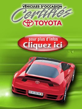 Véhicules certifiés Toyota